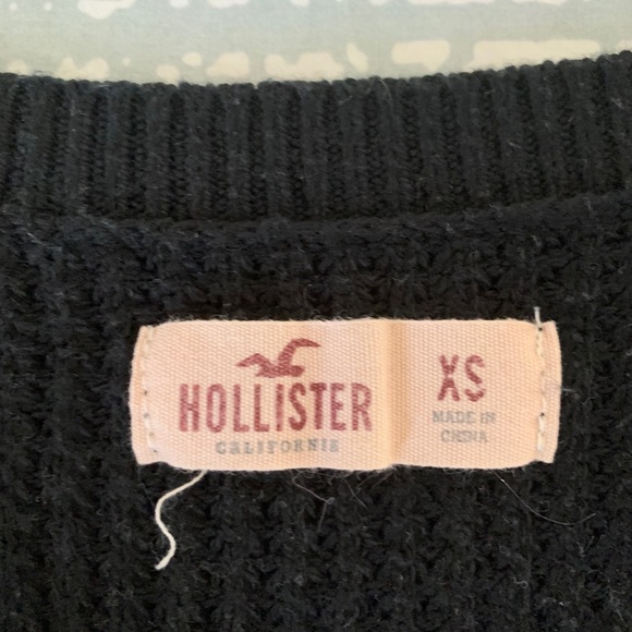 Hollister Black Sweater with Shoulder Cutouts - Picture 3 of 3